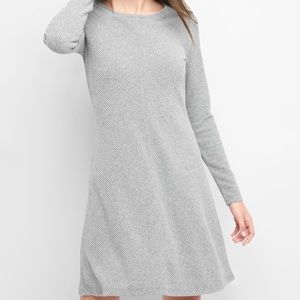 GAP Black Ribbed Sweater Swing Dress